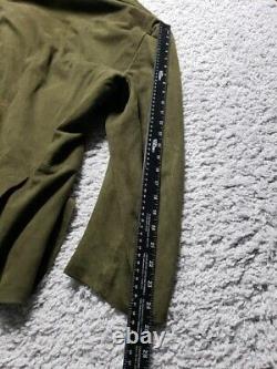 Vintage Polo Ralph Lauren Jacket Mens XL Green Sport Coat Military Field Suede