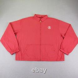Vintage Polo Ralph Lauren Jacket Mens XL Red Cookie Embroidery Windbreaker Coat