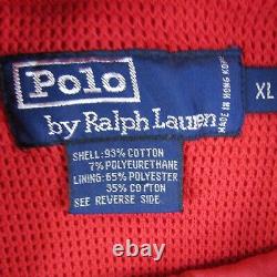 Vintage Polo Ralph Lauren Jacket Mens XL Red Cookie Embroidery Windbreaker Coat
