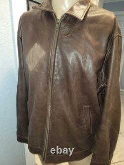 Vintage Polo Ralph Lauren Jacket Soft Leather Bomber Moto Lined Men's Size M