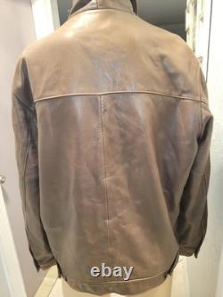 Vintage Polo Ralph Lauren Jacket Soft Leather Bomber Moto Lined Men's Size M