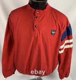 Vintage Polo Ralph Lauren Jacket Uni Crest Logo Lightweight Stadium Large 90s