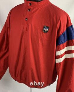 Vintage Polo Ralph Lauren Jacket Uni Crest Logo Lightweight Stadium Large 90s