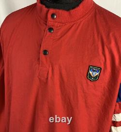 Vintage Polo Ralph Lauren Jacket Uni Crest Logo Lightweight Stadium Large 90s