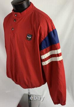 Vintage Polo Ralph Lauren Jacket Uni Crest Logo Lightweight Stadium Large 90s