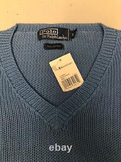 Vintage Polo Ralph Lauren Knit Sweater Pullover Blue 2XL XXL From 1999-2003