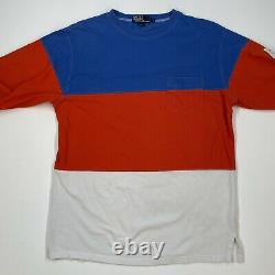 Vintage Polo Ralph Lauren (L) Red/White/Blue CP RL-93 Cotton Color Block Shirt