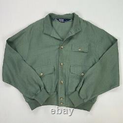 Vintage Polo Ralph Lauren (L) Sage Green 100% Linen 80's/90's Loose Fit Jacket