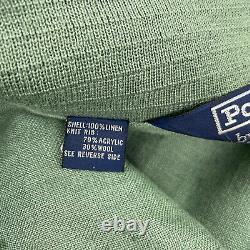 Vintage Polo Ralph Lauren (L) Sage Green 100% Linen 80's/90's Loose Fit Jacket