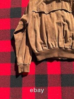 Vintage Polo Ralph Lauren L Suede Leather RRL Harrington Bomber Jacket