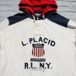 Vintage Polo Ralph Lauren Lake Placid Hockey Jersey Shirt Rugby Size L RL RRLC