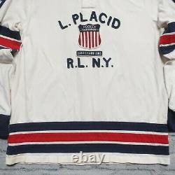 Vintage Polo Ralph Lauren Lake Placid Hockey Jersey Shirt Rugby Size L RL RRLC