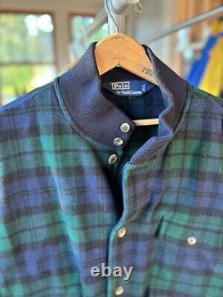 Vintage Polo Ralph Lauren Lambswool & Cashmere Green Plaid Jacket XL Rare