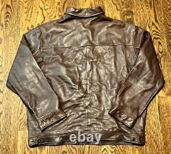 Vintage Polo Ralph Lauren Leather Jacket Mens XL Harrington Soft 90s