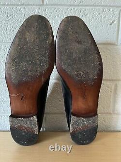 Vintage Polo Ralph Lauren Leather Tuxedo Opera Loafers 9.5 US Made in Italy