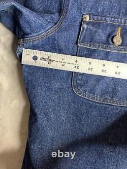 Vintage Polo Ralph Lauren Lined Denim Trucker Jacket Corduroy Collars Mens Large