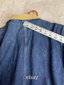 Vintage Polo Ralph Lauren Lined Denim Trucker Jacket Corduroy Collars Mens Large