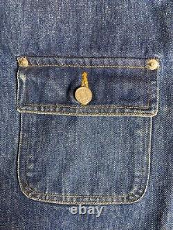 Vintage Polo Ralph Lauren Lined Denim Trucker Jacket Corduroy Collars Mens Large