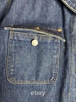 Vintage Polo Ralph Lauren Lined Denim Trucker Jacket Corduroy Collars Mens Large