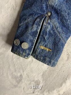 Vintage Polo Ralph Lauren Lined Denim Trucker Jacket Corduroy Collars Mens Large