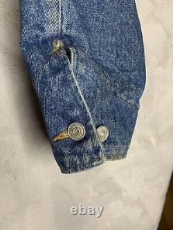 Vintage Polo Ralph Lauren Lined Denim Trucker Jacket Corduroy Collars Mens Large