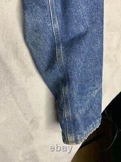 Vintage Polo Ralph Lauren Lined Denim Trucker Jacket Corduroy Collars Mens Large