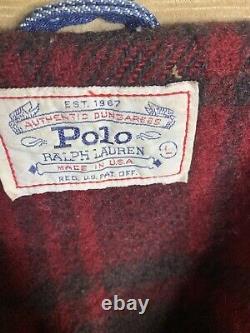 Vintage Polo Ralph Lauren Lined Denim Trucker Jacket Corduroy Collars Mens Large