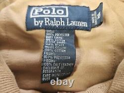 Vintage Polo Ralph Lauren Lined Wind Jacket with Hidden Hood Khaki Mens XL