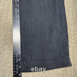 Vintage Polo Ralph Lauren Linen Pant Men 34x32 Black Buckle Back Pleated Trouser
