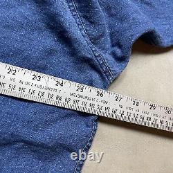 Vintage Polo Ralph Lauren Linen Shirt L Denim Smock Lace Up Men's 90s Edgar
