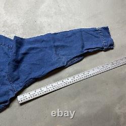 Vintage Polo Ralph Lauren Linen Shirt L Denim Smock Lace Up Men's 90s Edgar