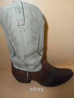 Vintage Polo Ralph Lauren Lizard & Leather Western Cowboy Boots Men's 12 B