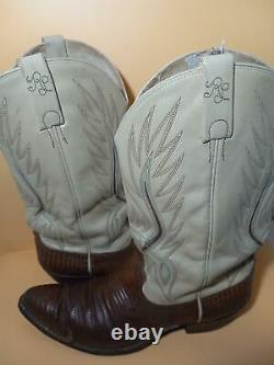 Vintage Polo Ralph Lauren Lizard & Leather Western Cowboy Boots Men's 12 B