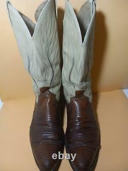 Vintage Polo Ralph Lauren Lizard & Leather Western Cowboy Boots Men's 12 B