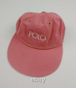 Vintage Polo Ralph Lauren Long Bill Hat Spellout Hi Tech Rare 92 USA Stadium RL