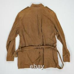 Vintage Polo Ralph Lauren (M) Clay Color Suede Leather Safari Jacket