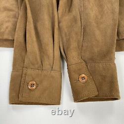 Vintage Polo Ralph Lauren (M) Clay Color Suede Leather Safari Jacket