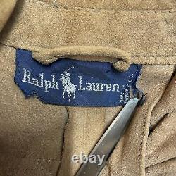 Vintage Polo Ralph Lauren (M) Clay Color Suede Leather Safari Jacket