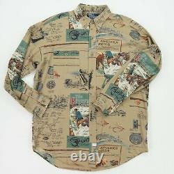 Vintage Polo Ralph Lauren (M) Fly Fishing Sportsman Angler Button Front Shirt