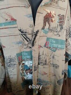 Vintage Polo Ralph Lauren (M) Fly Fishing Sportsman Angler Button Front Shirt