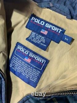Vintage Polo Ralph Lauren M Goose Down Western Plaid Snow Tech RRL Bomber Jacket