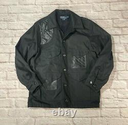 Vintage Polo Ralph Lauren M/L 90s Waxed Oil Leather Hunting RRL Shooting Jacket