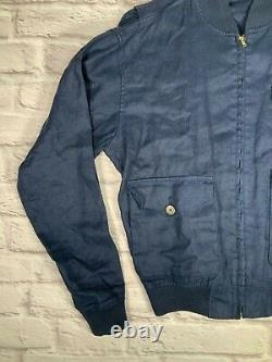 Vintage Polo Ralph Lauren M/L Linen Tactical Military RRL Shawl Bomber Jacket