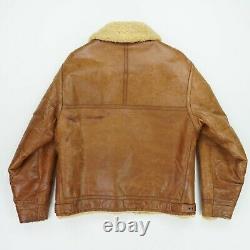 Vintage Polo Ralph Lauren (M) Leather Shearling Lined Bomber Flight Jacket
