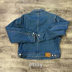Vintage Polo Ralph Lauren Made In USA Denim Jacket Size Large Aspen 91
