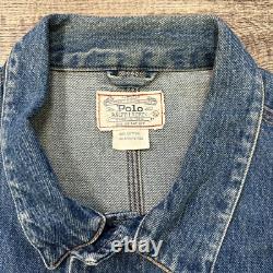 Vintage Polo Ralph Lauren Made In USA Denim Jacket Size Large Aspen 91