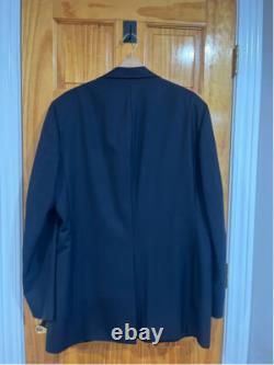 Vintage Polo Ralph Lauren Made in USA Navy Blue Two Button Suit Jacket Blazer