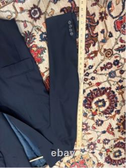 Vintage Polo Ralph Lauren Made in USA Navy Blue Two Button Suit Jacket Blazer