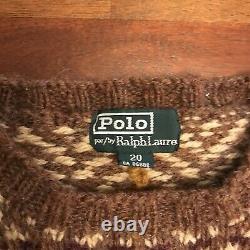 Vintage Polo Ralph Lauren Mallard Duck Sweater 100% Wool Men's Large