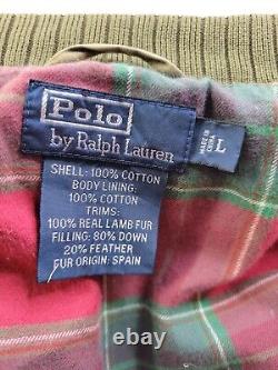 Vintage Polo Ralph Lauren Men L Down Feather Puffer Vest Sportsman Fly Fisherman